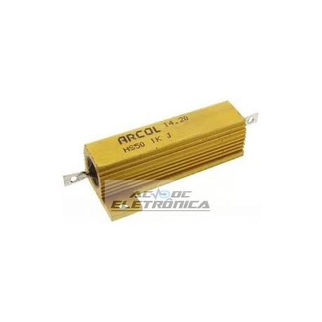 Resistor de fio chassi 1K 50W 1% - HS50 1K