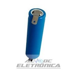 Bateria recarregável 3,7V 750mAh Lithium ion c/terminal - 14mmx50mm