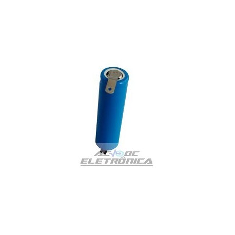 Bateria recarregável 3,7V 750mAh Lithium ion c/terminal - 14mmx50mm