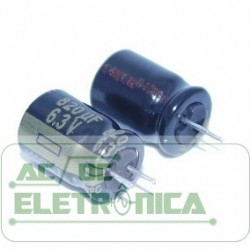 Capacitor eletrolítico 820uf x 6,3v 105º