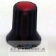 Knob vermelho AD-110 estriado