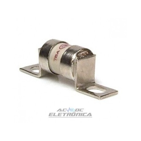 Fusivel ceramico 75A 300v 20x23mm ultra rapido c/terminal