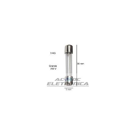 Fusivel vidro 1A 6x30mm (3AG)