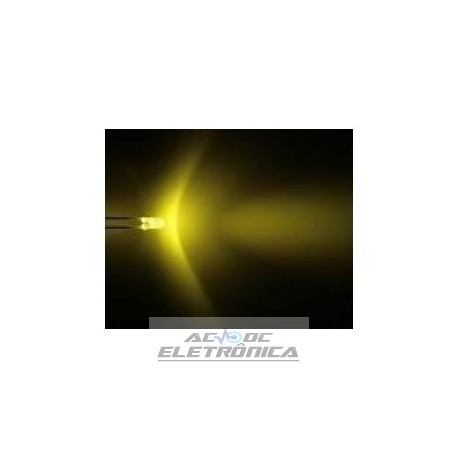 Led 3mm amarelo alto brilho 8000mcd