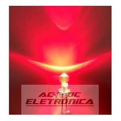 Led 3mm vermelho alto brilho 8000mcd