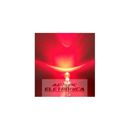 Led 3mm vermelho alto brilho 8000mcd