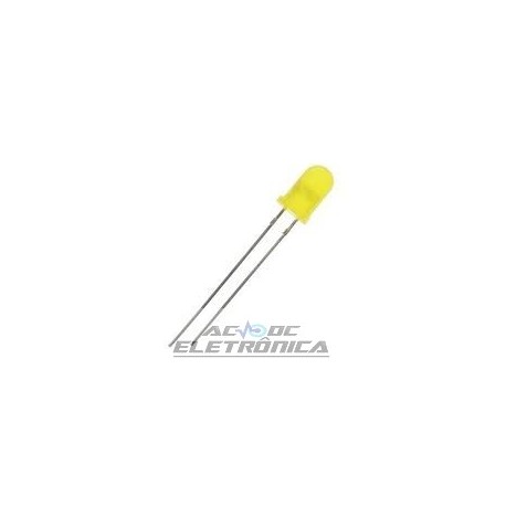 Led 5mm amarelo difuso 800mcd