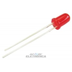 Led 5mm vermelho difuso 800mcd