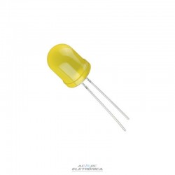 Led 10mm amarelo difuso 800mcd