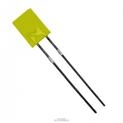 Led 5mm amarelo difuso retangular 800mcd