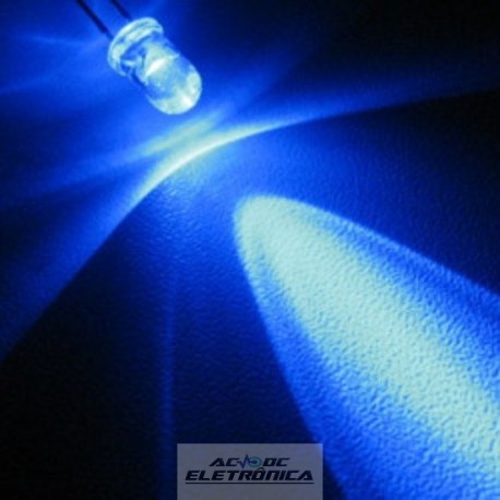 Led 5mm azul pisca alto brilho 8000mcd