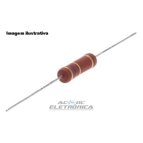 Resistor 12R 3w 5% - Marrom vermelho preto dourado