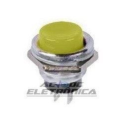 Chave push button DS-212 amarelo - Sem trava