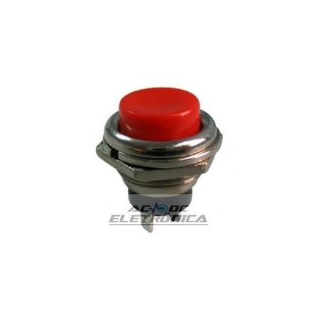 Chave push button DS-212 vermelho - Sem trava