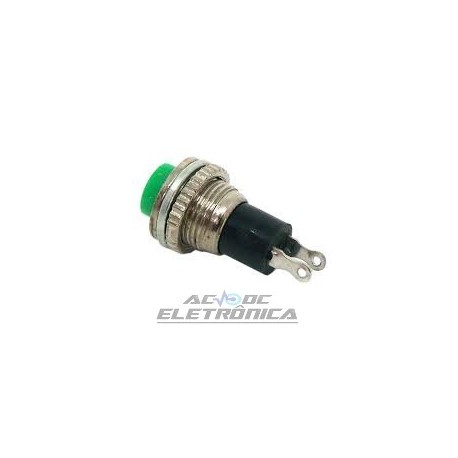 Chave push button DS-316 verde NA