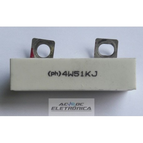 Resistor 51K 4W(ph) 5% - porcelana