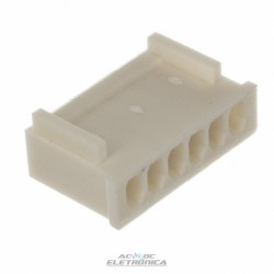 Conector 06 vias 2,5mm macho 251306HM001 excon