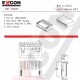 Conector KK 4 vias femea 3,96mm 396104HA Excon