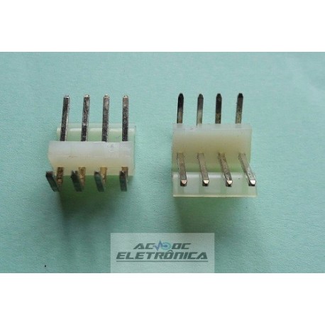 Conector KK 4 vias macho 3,96mm 90º 396104WR Excon