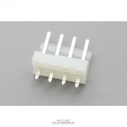 Conector KK 4 vias macho 3,96mm 180º 396104WV Excon