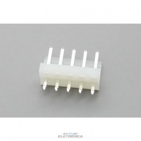 Conector KK 5 vias macho 3,96mm 180º 396105WV