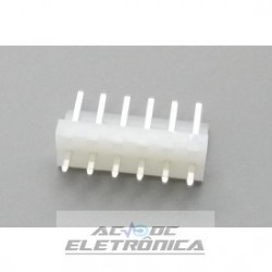 Conector KK 6 vias macho 3,96mm 180º 396106WV