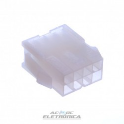 Conector 08 vias femea mini-fit 4,2mm - 420108hp051