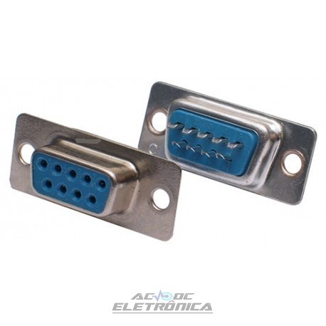 Conector DB9 femea solda fio