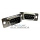 Conector DB9 macho solda fio