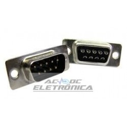 Conector DB9 macho solda fio