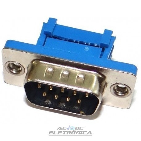 Conector DB9 macho cabo flat