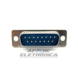 Conector DB15 macho solda fio