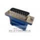 Conector DB15 macho cabo flat