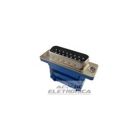 Conector DB15 macho cabo flat