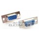 Conector DB15 vga femea solda fio