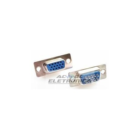 Conector DB15 vga femea solda fio