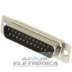 Conector DB25 macho solda fio