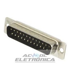 Conector DB25 macho solda fio