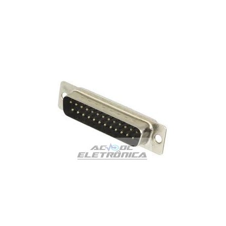 Conector DB25 macho solda fio