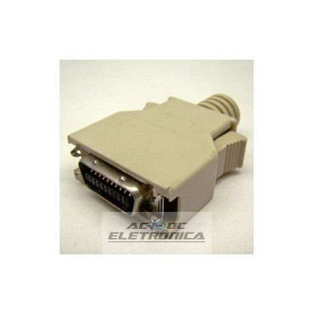 Conector 26 vias macho solda fio mini centronics