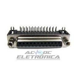 Conector DB25 femea pci 90º