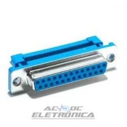 Conector DB25 femea cabo flat