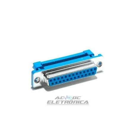 Conector DB25 femea cabo flat