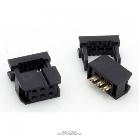 Conector 06 vias N latch IDC