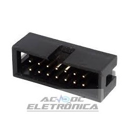 Conector 14 vias H latch IDC 180º s/ejetor