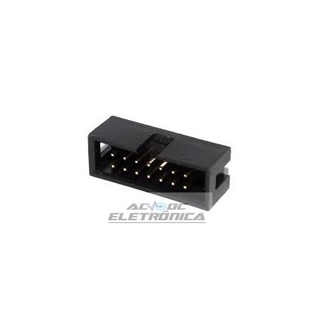 Conector 14 vias H latch IDC 180º s/ejetor