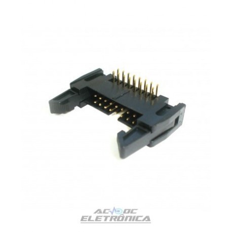 Conector 16 vias H latch IDC 90º c/ejetor