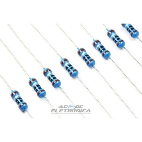 Resistor 160K 1/2w 1% precisão - Marrom azul preto laranja