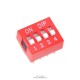 Chave dip switch 04 vias 180º