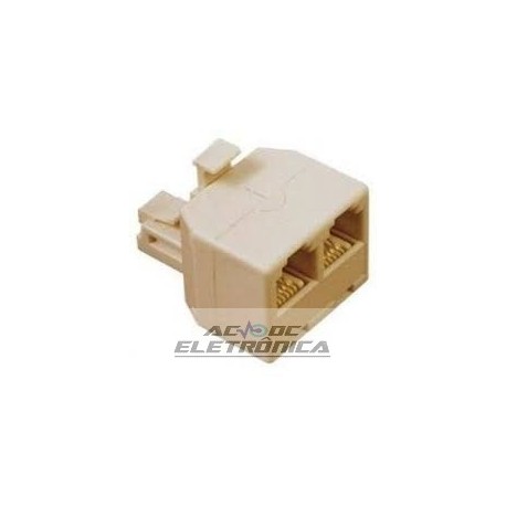 Adapatdor RJ11 T 02 fêmea x 01 macho - YH202